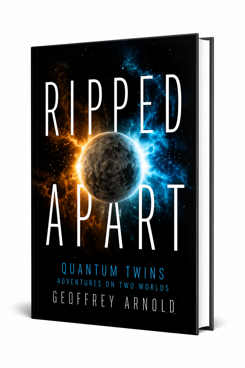 Ripped Apart: Quantum Twins Adventures on Two Worlds book mockup