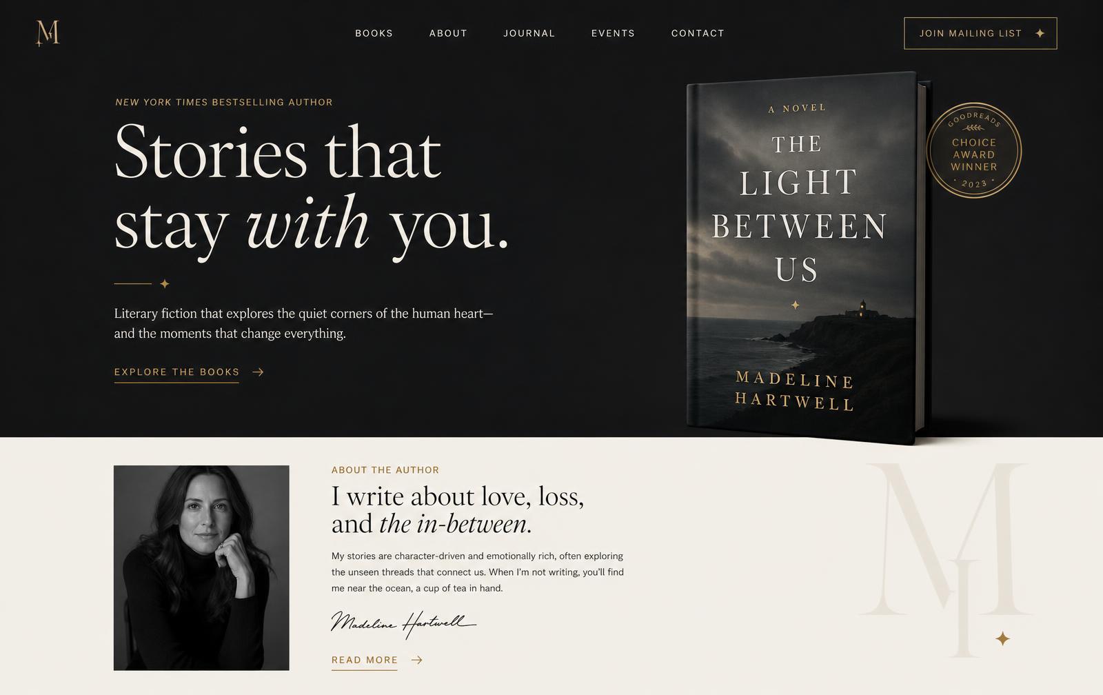 Redesigned author website by PageRise