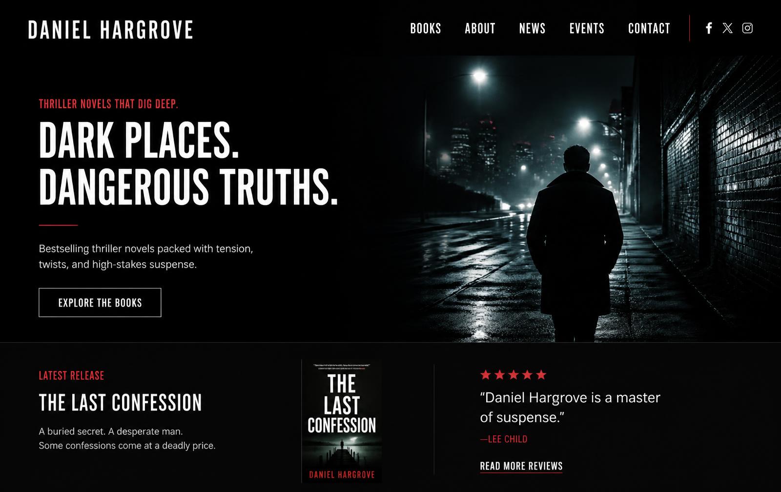 Daniel Hargrove author website homepage