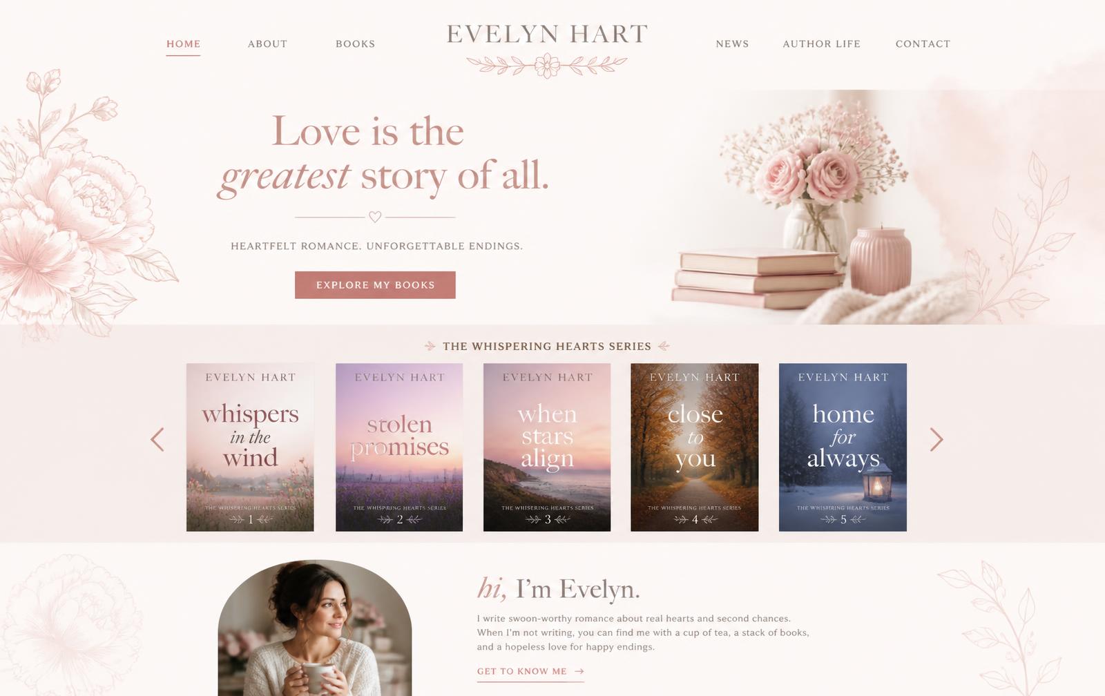 Evelyn Hart author website homepage